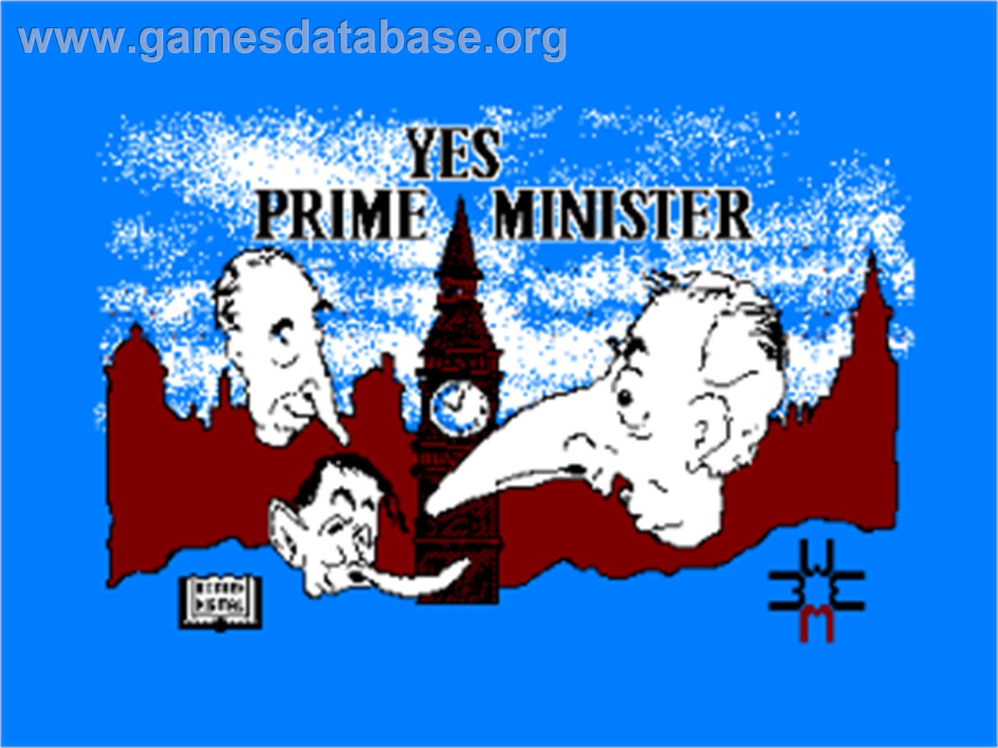 Yes Prime Minister - Amstrad CPC - Artwork - Title Screen