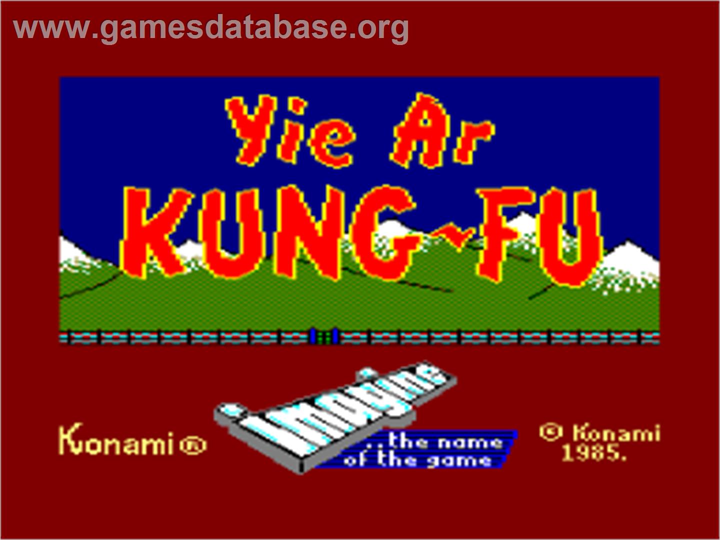 Yie Ar Kung-Fu - Amstrad CPC - Artwork - Title Screen