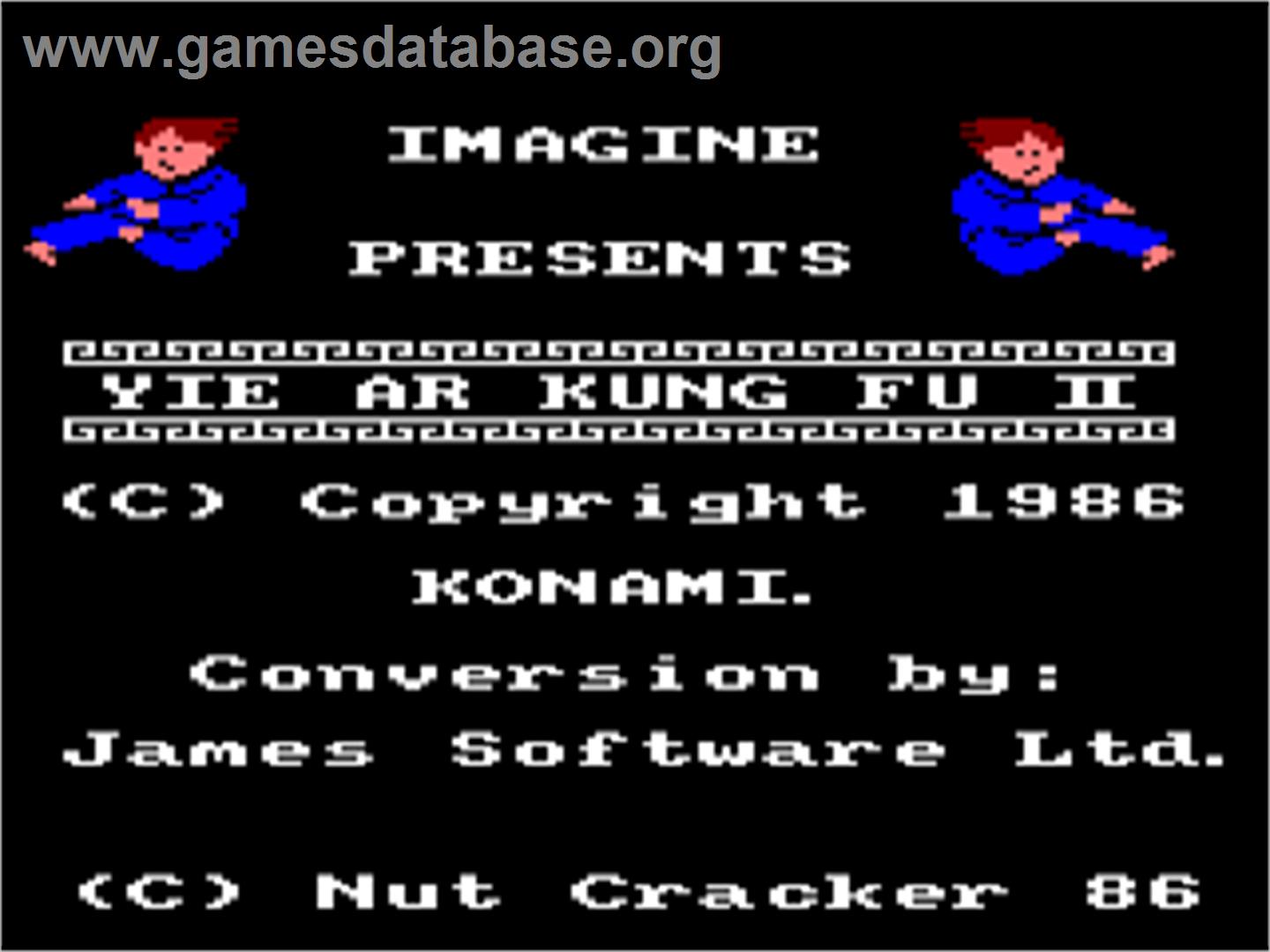 Yie Ar Kung-Fu 2 - Amstrad CPC - Artwork - Title Screen