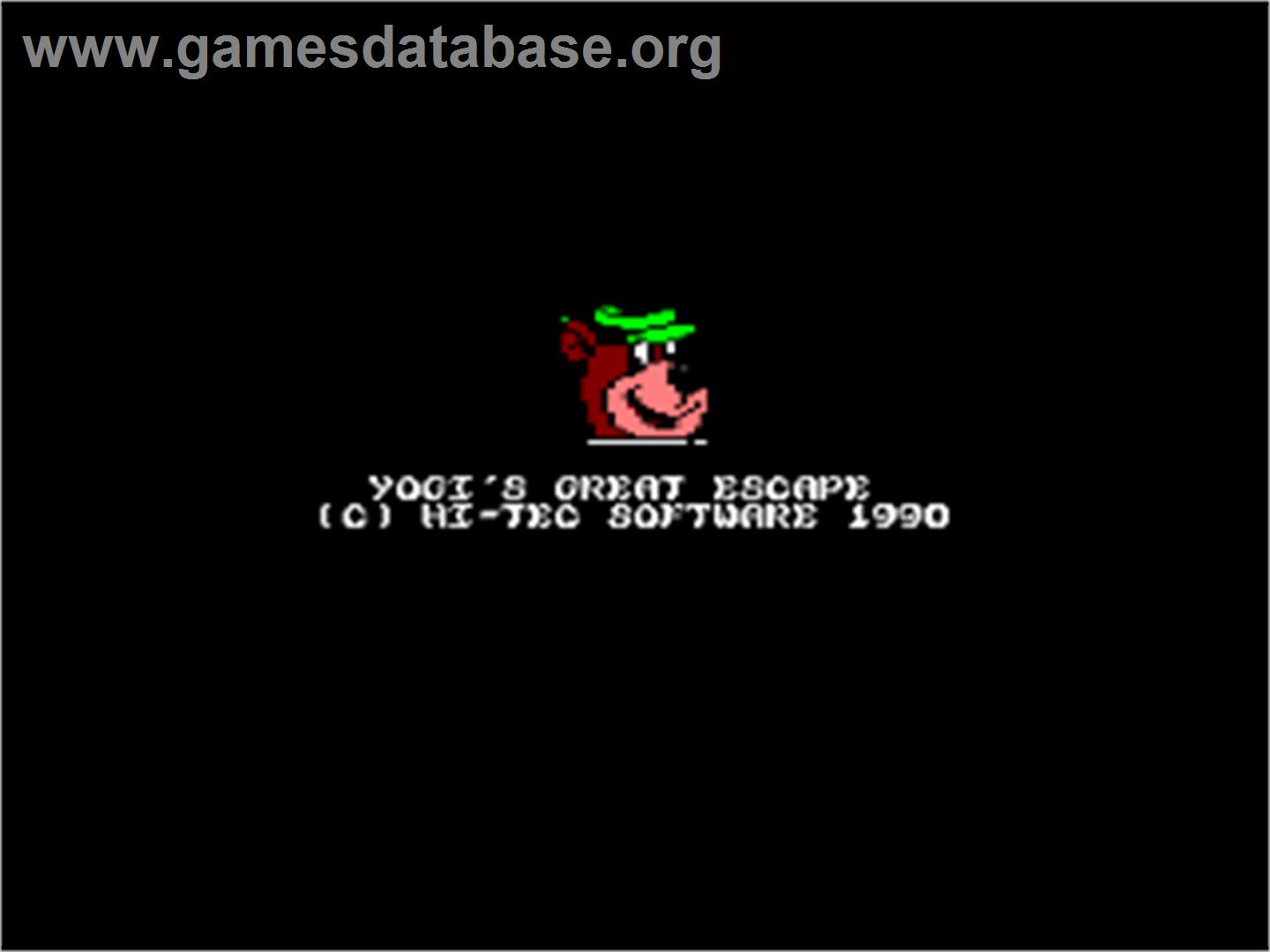 Yogi's Great Escape - Amstrad CPC - Artwork - Title Screen