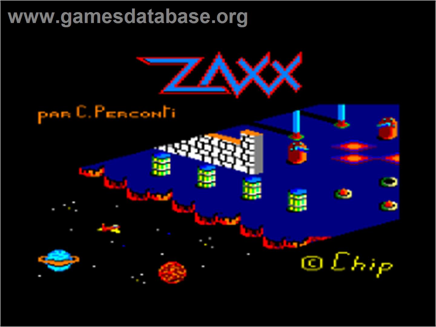 Zaxx - Amstrad CPC - Artwork - Title Screen