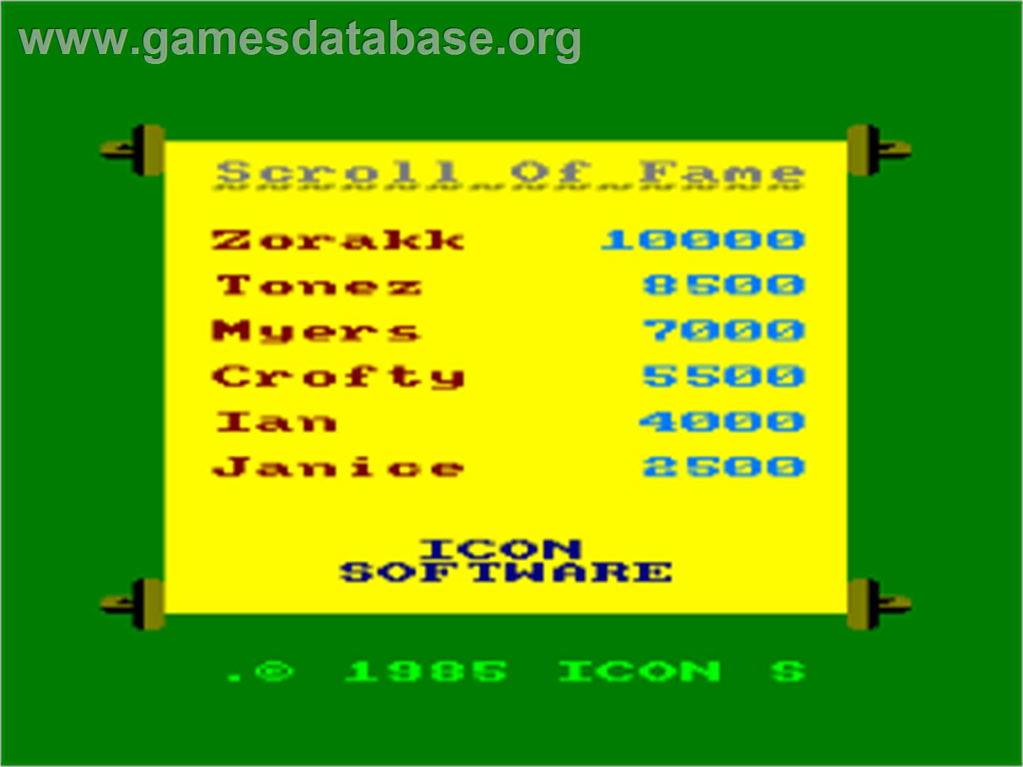 Zorakk The Conqueror - Amstrad CPC - Artwork - Title Screen