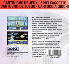 Box back cover for Batman The Movie on the Amstrad GX4000.