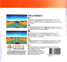Box back cover for Fire And Forget 2 on the Amstrad GX4000.
