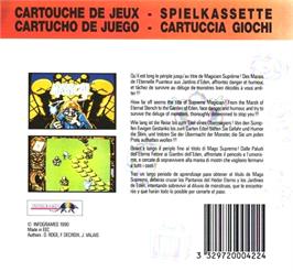 Box back cover for Mystical on the Amstrad GX4000.