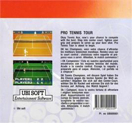 Box back cover for Pro Tennis Tour on the Amstrad GX4000.
