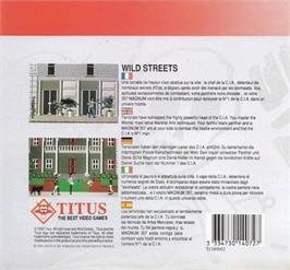 Box back cover for Wild Streets on the Amstrad GX4000.