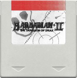 Cartridge artwork for Barbarian II - The Dungeon Of Drax on the Amstrad GX4000.