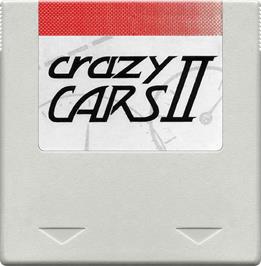 Cartridge artwork for Crazy Cars 2 on the Amstrad GX4000.