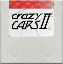 Cartridge artwork for Crazy Cars II on the Amstrad GX4000.