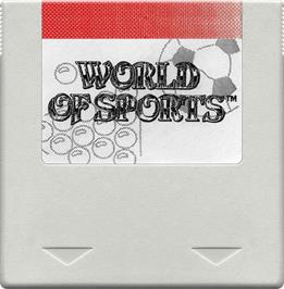 Cartridge artwork for World Of Sports on the Amstrad GX4000.