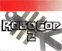Top of cartridge artwork for Robocop 2 on the Amstrad GX4000.