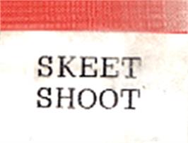 Top of cartridge artwork for Skeet Shoot on the Amstrad GX4000.