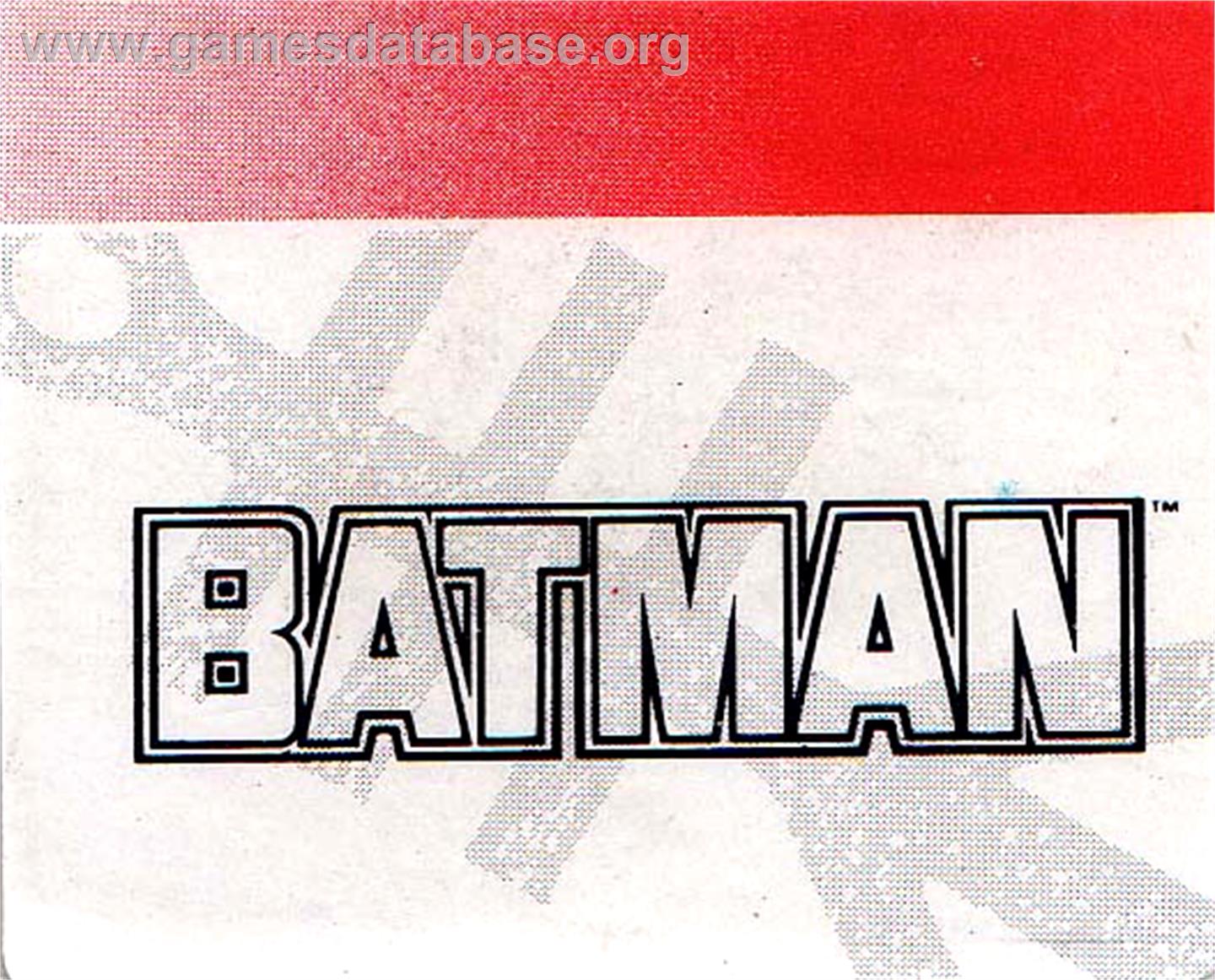 Batman The Movie - Amstrad GX4000 - Artwork - Cartridge Top