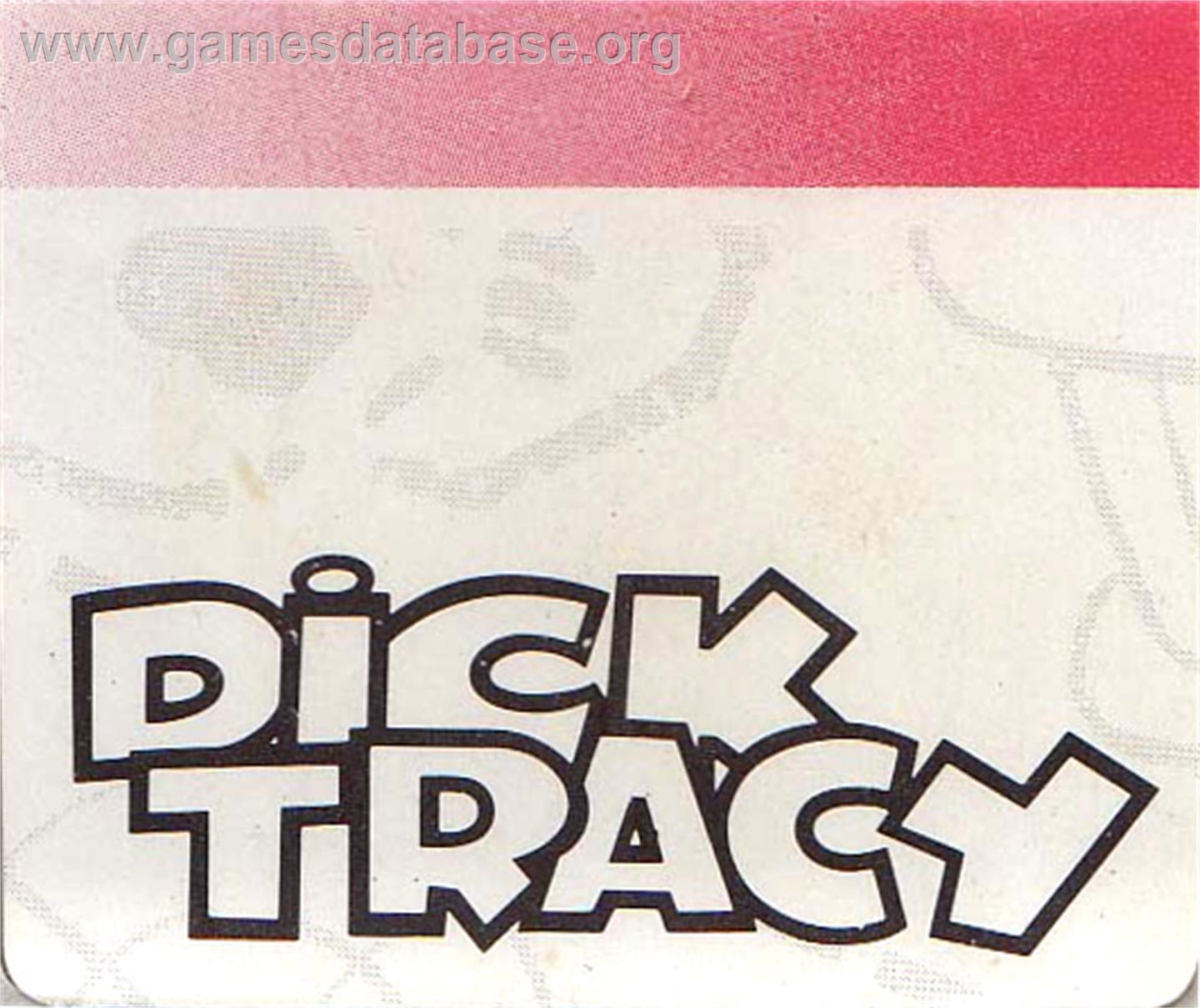 Dick Tracy - Amstrad GX4000 - Artwork - Cartridge Top