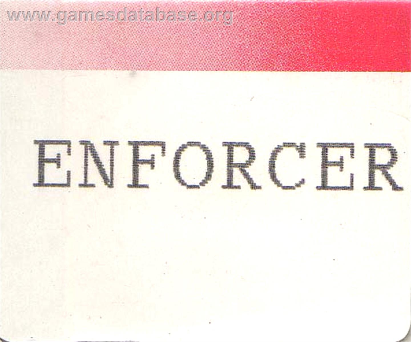 Enforcer, The - Amstrad GX4000 - Artwork - Cartridge Top