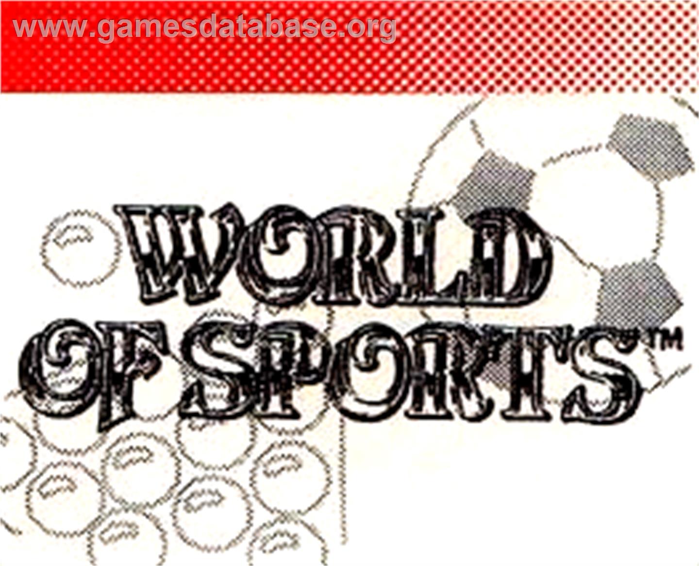 Epyx World Of Sports - Amstrad GX4000 - Artwork - Cartridge Top