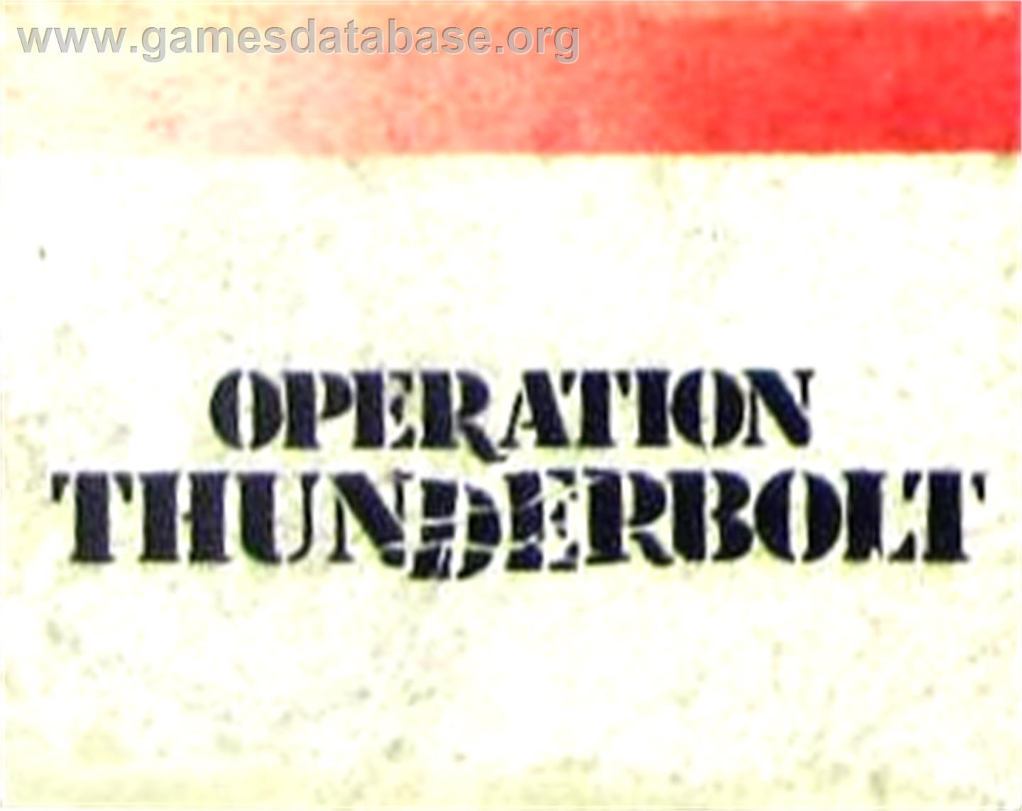 Operation Thunderbolt - Amstrad GX4000 - Artwork - Cartridge Top