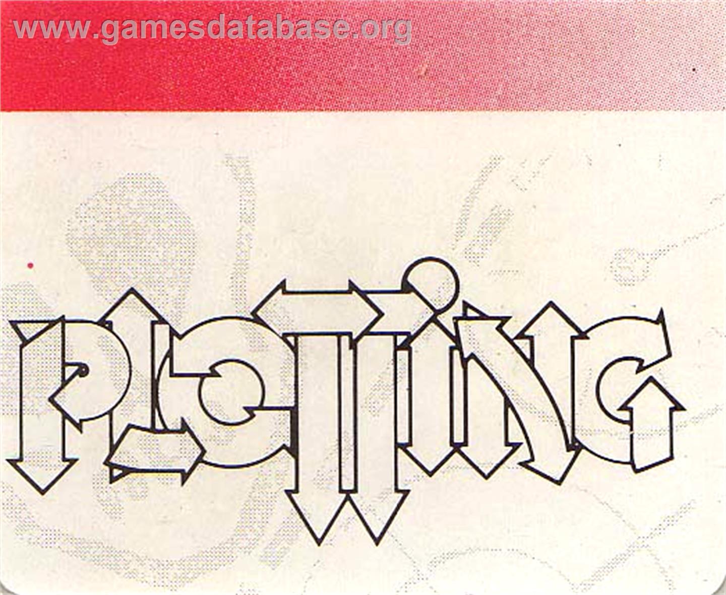 Plotting - Amstrad GX4000 - Artwork - Cartridge Top