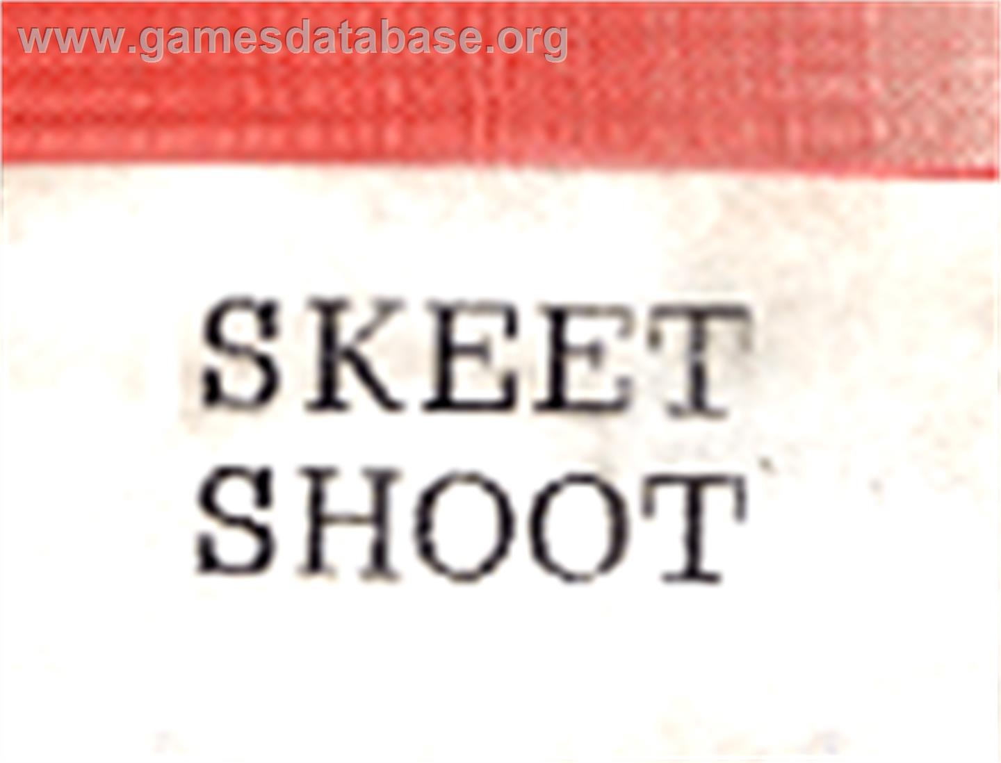 Skeet Shoot - Amstrad GX4000 - Artwork - Cartridge Top