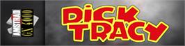 Arcade Cabinet Marquee for Dick Tracy.