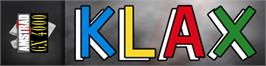Arcade Cabinet Marquee for Klax.