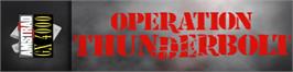 Arcade Cabinet Marquee for Operation Thunderbolt.