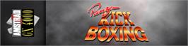 Arcade Cabinet Marquee for Panza Kick Boxing.