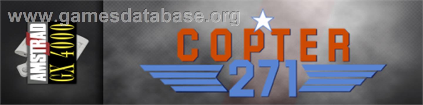 Copter 271 - Amstrad GX4000 - Artwork - Marquee