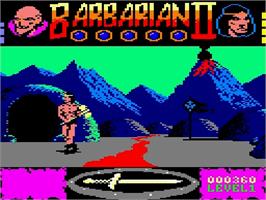 In game image of Barbarian 2 - The Dungeon Of Drax on the Amstrad GX4000.