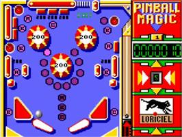 In game image of Pinball Magic on the Amstrad GX4000.