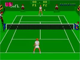 In game image of Pro Tennis Tour on the Amstrad GX4000.