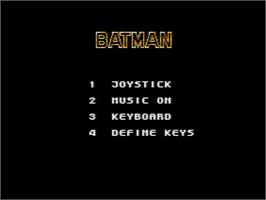 Title screen of Batman The Movie on the Amstrad GX4000.