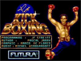 Title screen of Panza Kick Boxing on the Amstrad GX4000.