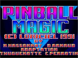 Title screen of Pinball Magic on the Amstrad GX4000.