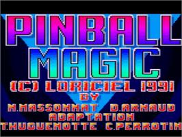 Title screen of Super Pinball Magic on the Amstrad GX4000.