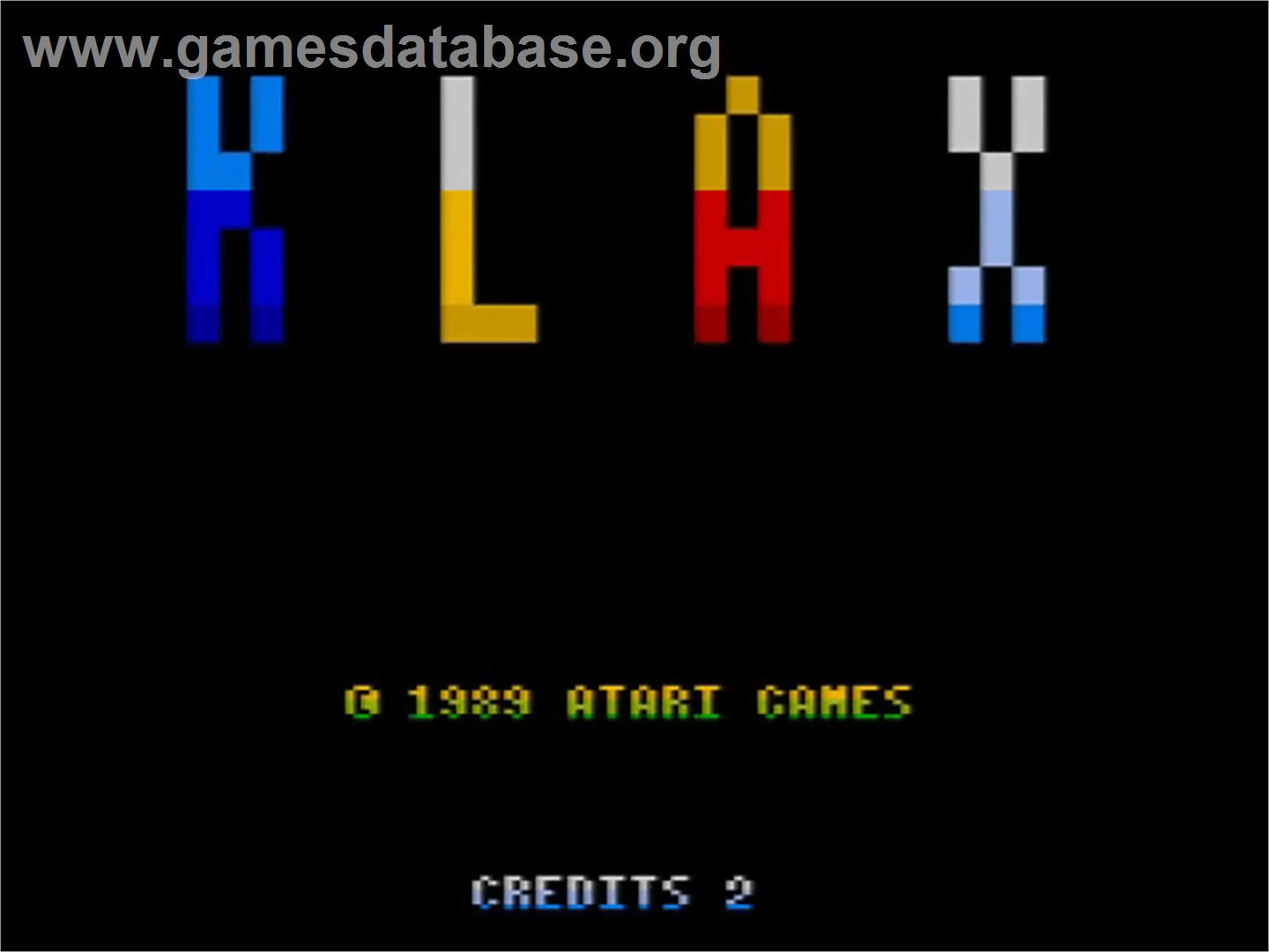 Klax - Amstrad GX4000 - Artwork - Title Screen