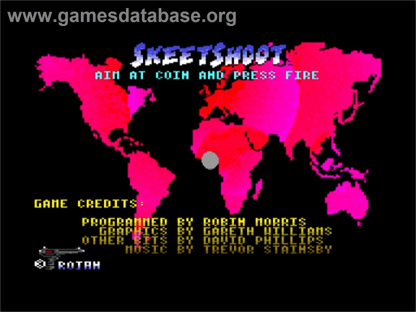 Skeet Shoot - Amstrad GX4000 - Artwork - Title Screen