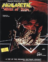 Box cover for Akalabeth - World of Doom on the Apple II.