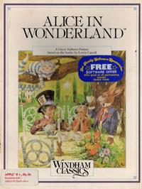 Box cover for Alice In Wonderland on the Apple II.
