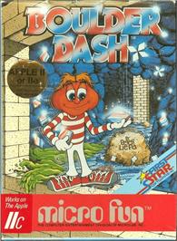 Box cover for Boulder Dash on the Apple II.