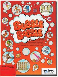 Box cover for Bubble Bobble on the Apple II.
