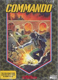 Box cover for Commando on the Apple II.