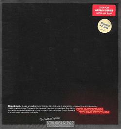 Box cover for Countdown To Shutdown on the Apple II.