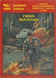 Box cover for Crisis Mountain on the Apple II.