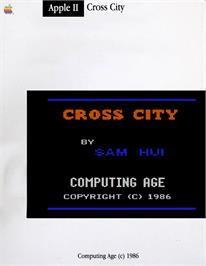 Box cover for Cross City on the Apple II.