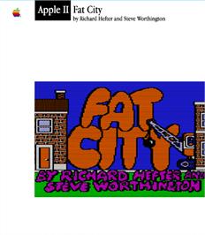 Box cover for Fat City on the Apple II.