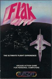 Box cover for Flak on the Apple II.