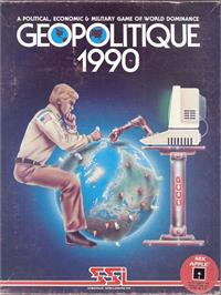 Box cover for Geopolitique 1990 on the Apple II.