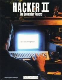 Box cover for Hacker 2: The Doomsday Papers on the Apple II.